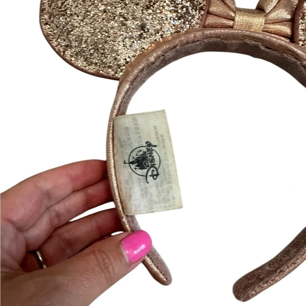 Rose Gold Authentic Disney Glitter Bow Kids/ Adult Headband